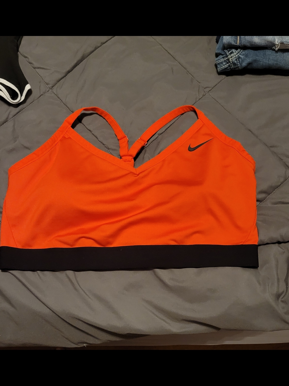 Nike Women's Orange Strappy Sports Bra